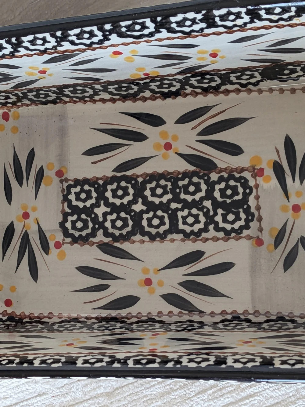 Presentable Ovenware By Tara Ceramic Baking Dish in Old World Black Hand Painted